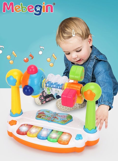 Musical Toy Baby Musical Keyboard Piano Set Learning Light up Toy Early Educamional Montessori Toys for Babies Toddler Boys Girls Birthday