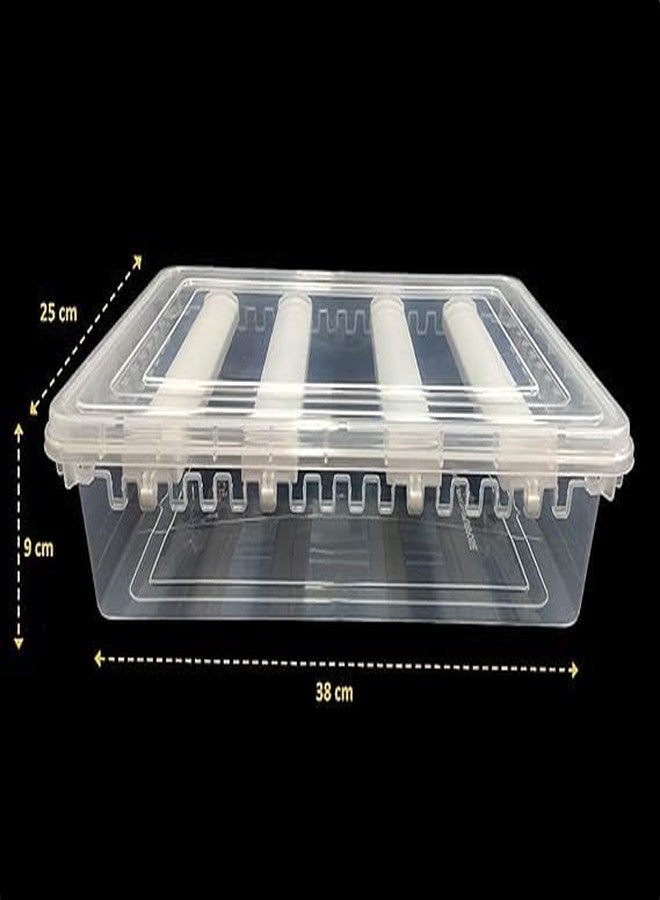 VILOMP Clear Plastic 4 Rod Big Bangle Box, Bracelet, Hair Accessory, Wrist Band and Watch Organizer Box - Image 3