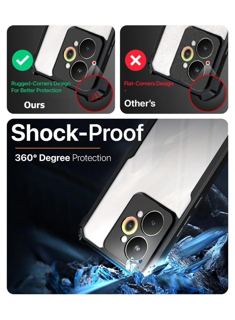 Case for Realme 15 Pro 5G Clear Cover Hard PC Back Cover with Shockproof TPU Border 360 Degree Impact Resistant non-Yellowing Transparent Cover For Realme 15 Pro 5G - Image 5