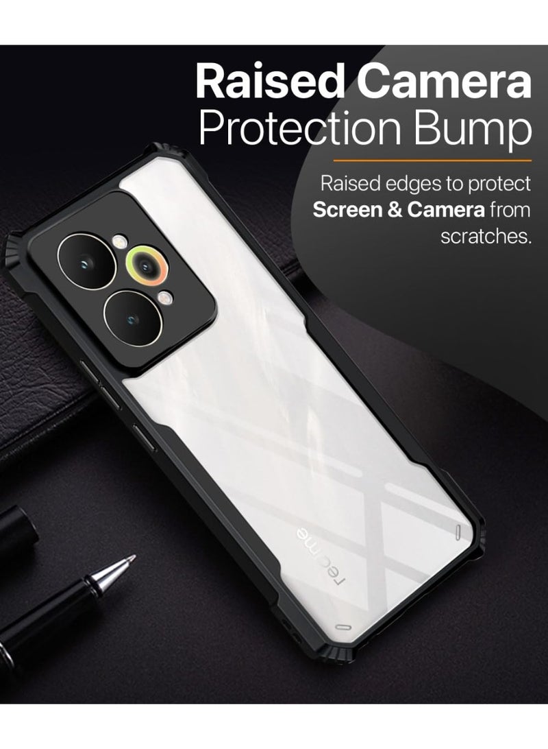 Case for Realme 15 Pro 5G Clear Cover Hard PC Back Cover with Shockproof TPU Border 360 Degree Impact Resistant non-Yellowing Transparent Cover For Realme 15 Pro 5G - Image 3
