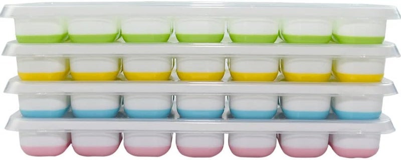 RAM ONLINE Ram® 4 X Pack Silicone Ice Cube Tray Set of 4 Ice Moulds Freezer Stackable Non Spill Ice Cube Tray Dishwasher Safe BPA Free - Image 5