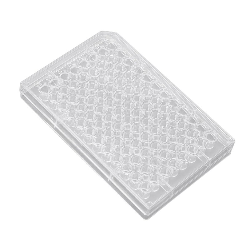 Tyenaza 10pcs Tissue Culture Plate, 96 Well Clear Polystyrene Cell Growth Culture Plate with Plastic Lid for Laboratory Biological Room (V Shaped Bottom) - Image 3
