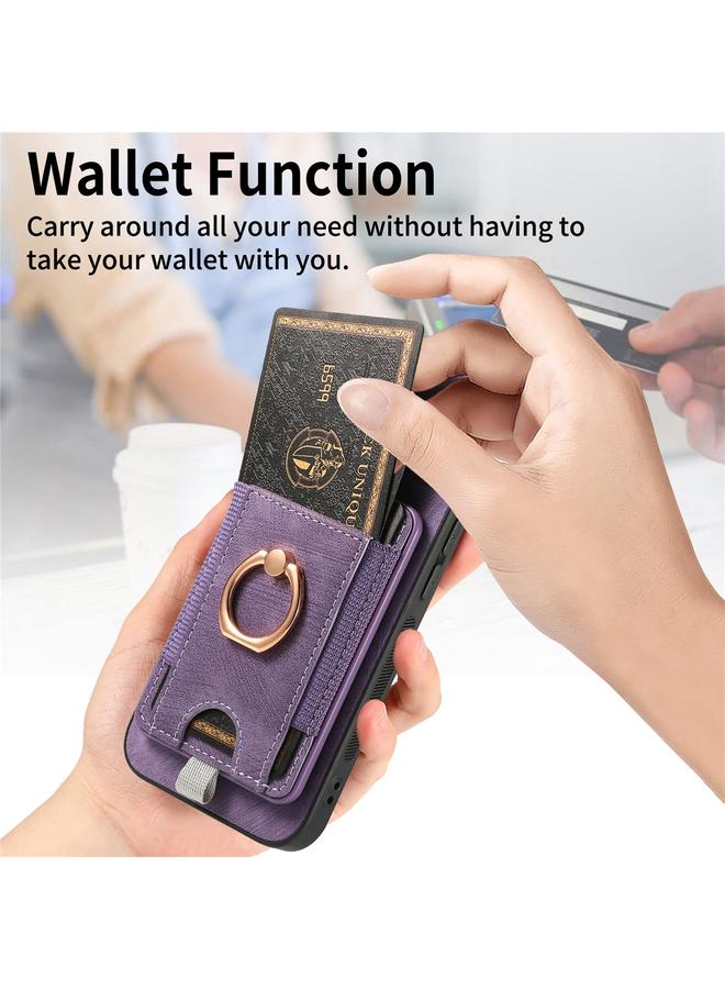 Zaboon Case For Huawei P60 Retro Splitable Magnetic Card Bag Leather Phone Case - Image 5