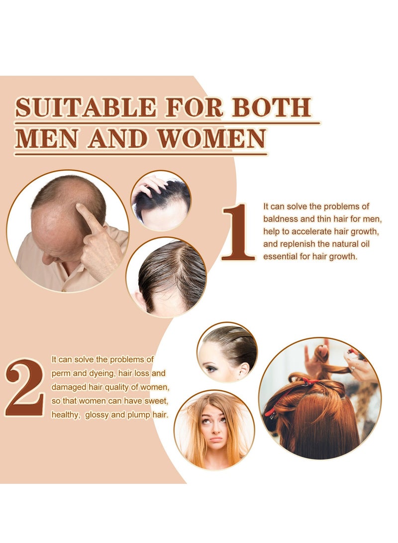 إيلهو مصل نمو الشعر بالبيوتين والخروع وزيت إكليل الجبل ، علاج طبيعي غني بالفيتامينات ل 50 مل أكثر سمكا - Image 4