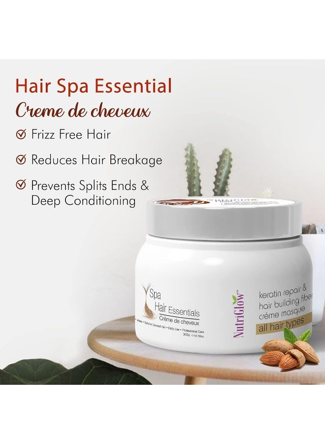 NUTRIGLOW سبا شعر نوتري جلو للشعر الجاف والتالف | علاج ترميم عميق للعناية بالشعر الخالي من التجاعيد مع شعر ناعم ولامع على الفور | خالي من البارابين والكبريتات (500 جرام) - Image 4