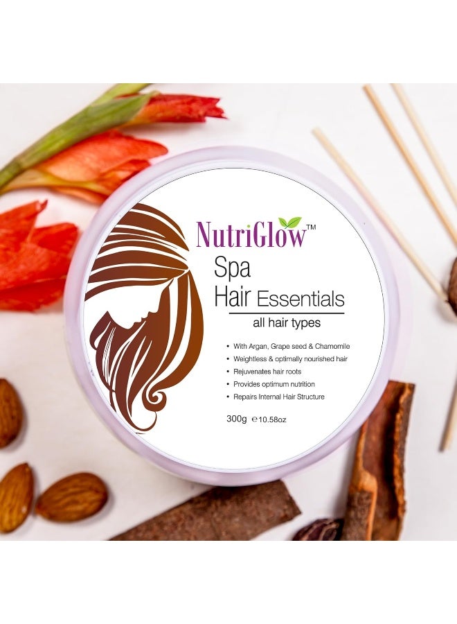 NUTRIGLOW سبا شعر نوتري جلو للشعر الجاف والتالف | علاج ترميم عميق للعناية بالشعر الخالي من التجاعيد مع شعر ناعم ولامع على الفور | خالي من البارابين والكبريتات (500 جرام) - Image 2