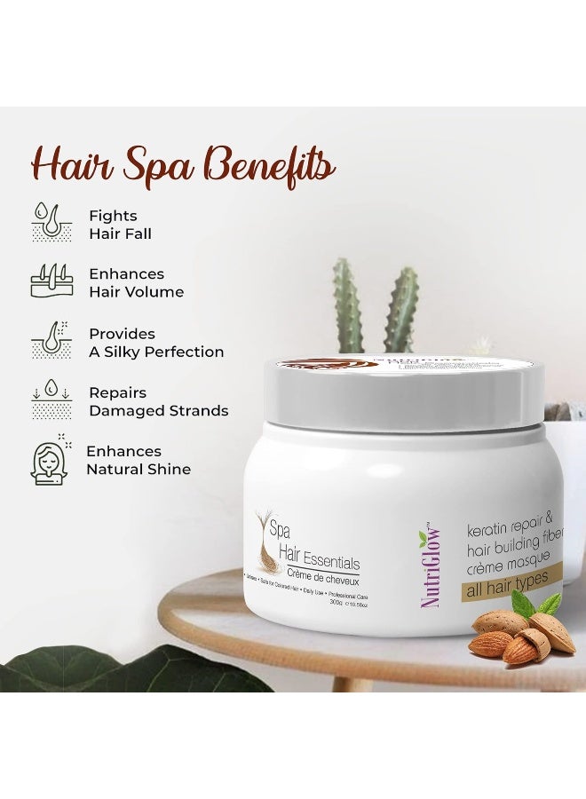 NUTRIGLOW سبا شعر نوتري جلو للشعر الجاف والتالف | علاج ترميم عميق للعناية بالشعر الخالي من التجاعيد مع شعر ناعم ولامع على الفور | خالي من البارابين والكبريتات (500 جرام) - Image 3