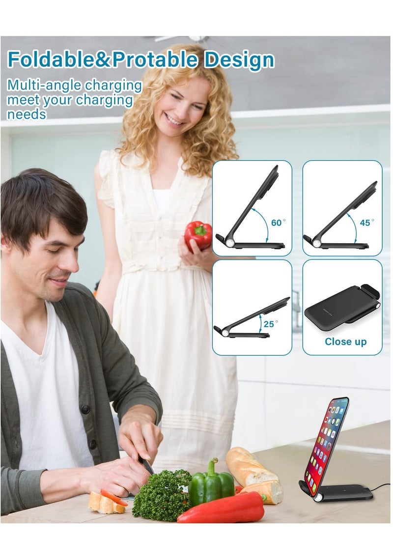 General Magnetic three in one wireless charger, foldable three in one wireless charger, suitable for mobile phone 15th generation charger (ivory white regular version)  - Image 5