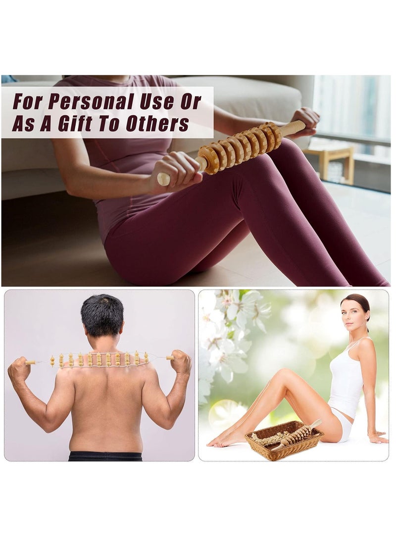 إسكدنيا 2 Pieces Wood Massage Tools, Lymphatic Drainage Massager, Wooden Massagers, Maderoterapia Kit Body Contouring Tools for Body Shaping, Gua Sha, Muscle Relief, Blood Circulation Improvement - Image 5