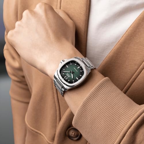 MIDO Multifort TV Big Date - Swiss Automatic Watch for Men - 40mm Case - Green Dial - Stainless Steel Bracelet - M0495261109100 - Image 2