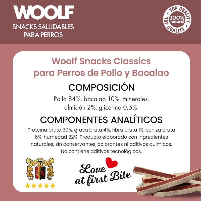 Woolf Long Chicken and Cod Sandwich for Dog 100 g - Image 5