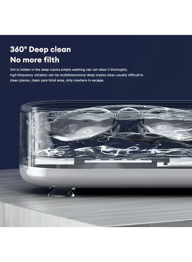 Portable Ultrasonic Cleaner Machine Washer For Jewelry Glasses Watches Phone - Image 5