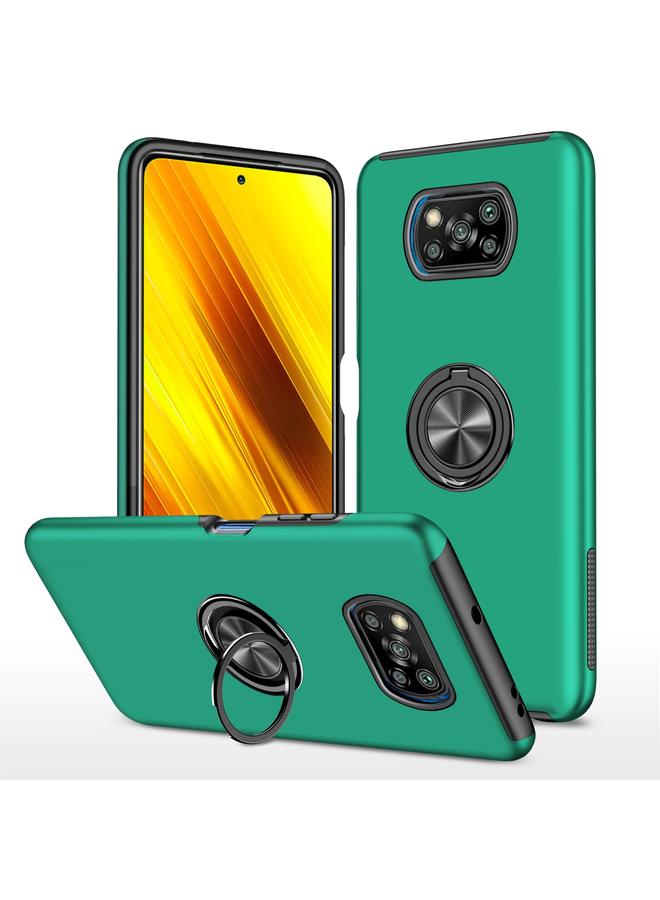The Bros Case For Xiaomi Poco X3 / X3 NFC PC + TPU Shockproof Magnetic Phone Case with Invisible Ring Holder