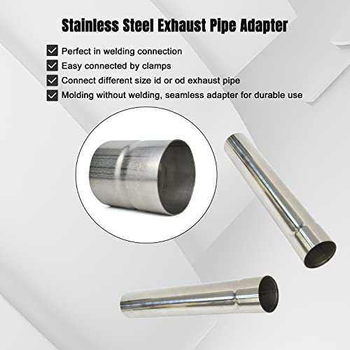 Elifecenter Universal ID 3" Exhaust Coupler Stainless Steel Exhaust Adapter - Image 4