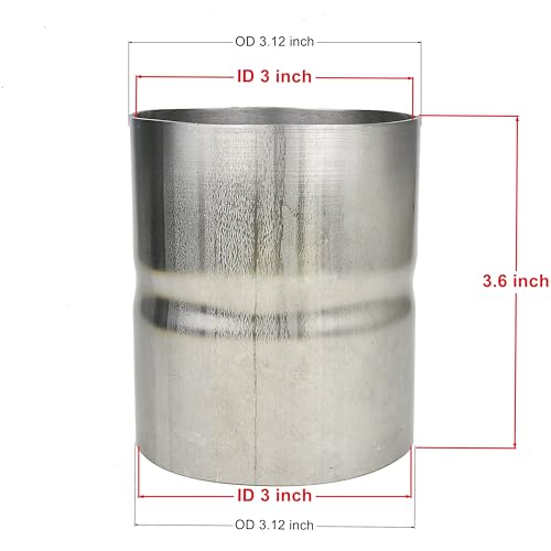 Elifecenter Universal ID 3" Exhaust Coupler Stainless Steel Exhaust Adapter - Image 2