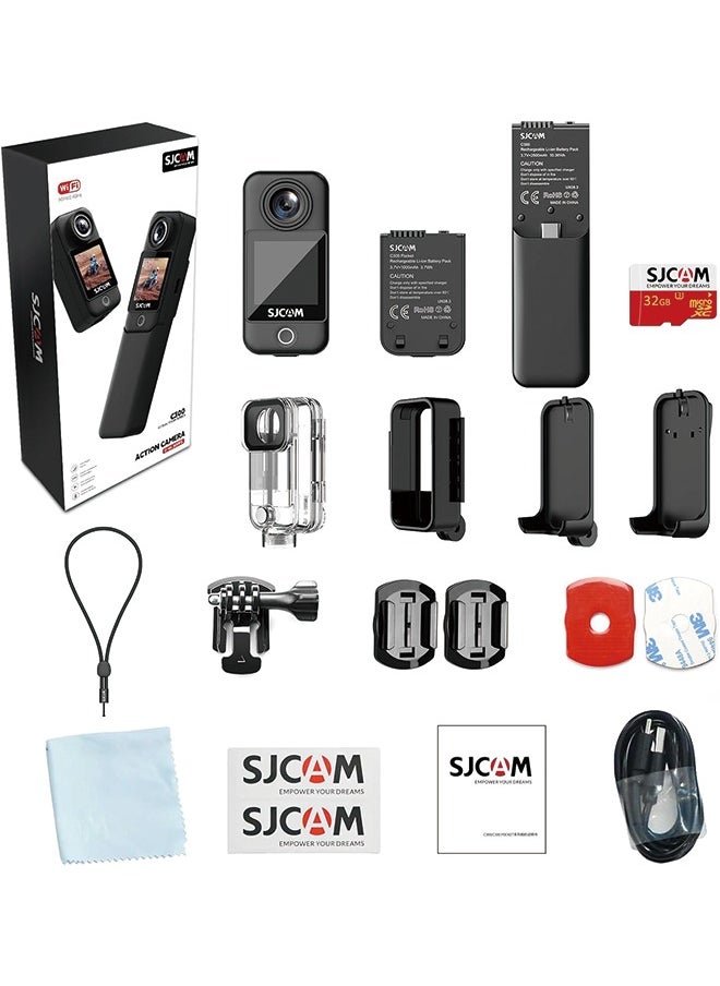 أس جي كام - كاميرا الحركة SJCAM C300 بدقة 4K30 إطارًا في الثانية كاميرا رياضية ببطارية 3800 مللي أمبير في الساعة مع شاشة تعمل باللمس 8xZoom 96ft مجموعة ملحقات الكاميرا تحت الماء للأنشطة الخارجية - Image 1