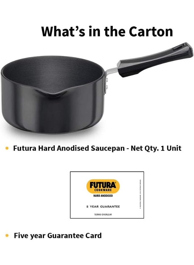 Hawkins Hawkins Futura Hard Anodised Saucepan Without LID and Induction Compatible Base, 18cm, 2 Liters, Black  - Image 1