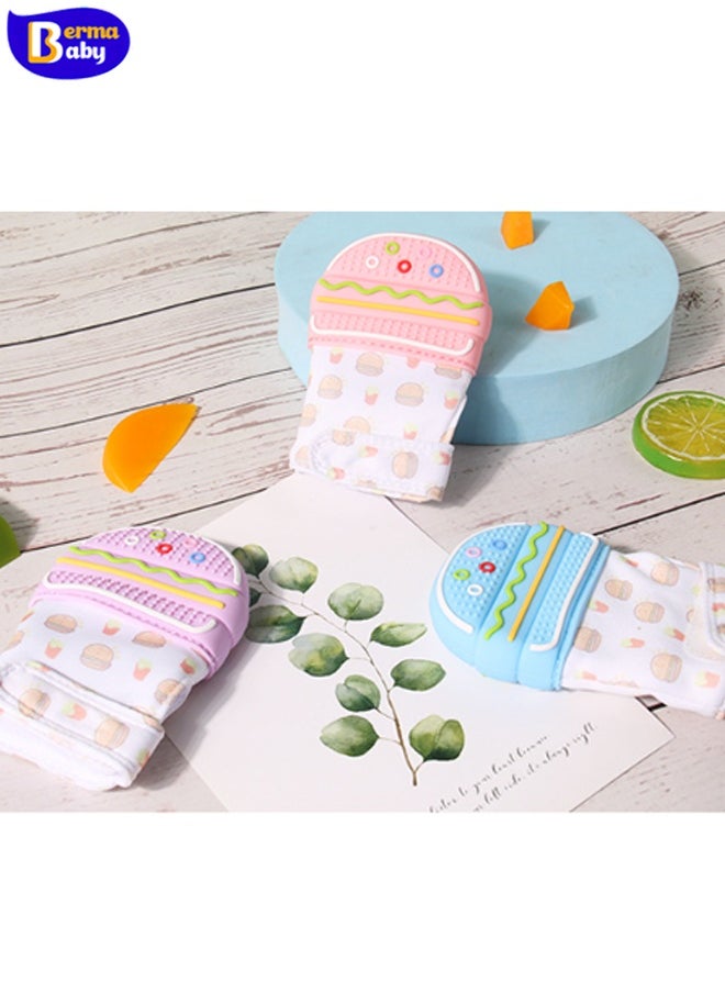 Berma Baby Food Grade Silicone Teething Gloves  Baby Teething Gloves - Anti-Scratch Protective Gloves, Soothing Pain Relief Gloves, Stimulating Baby Teething Toys, Anti-Bite Silicone Teething Gloves  - Image 5