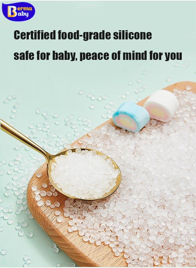 Berma Baby Food Grade Silicone Teething Gloves  Baby Teething Gloves - Anti-Scratch Protective Gloves, Soothing Pain Relief Gloves, Stimulating Baby Teething Toys, Anti-Bite Silicone Teething Gloves  - Image 4