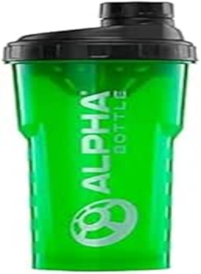 mDesign M Design Alpha Bottle 750ML V2 - Anti-Bacterial Shaker, With Flip Flop Lid Leakproof Plastic Water Bottle for Gym, Travel, Fitness, Outdoor Sports, Home, School, Yoga & Office. Green