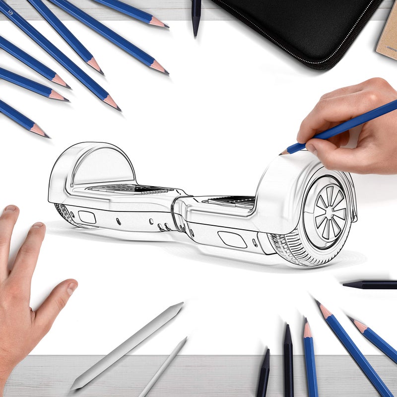 EzLife EzLife Sketch Kit, 35 Pieces Professional Drawing Pencils, Sketching Kit, Drawing Kit, Shading Pencils, Sketch Pencils Set for Artists  - Image 4