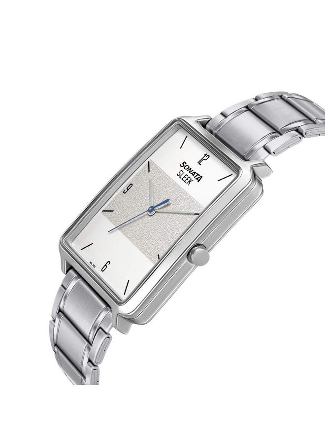 Sonata Quartz Analog Stainless Steel Strap Watch for Men-NS7144SM01 - Image 3