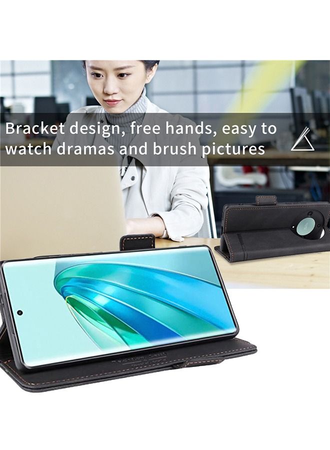 Honor X9a/X9A 5G Flip Wallet Case Cover,PU Leather Flip Folio Case with Card Holders TPU Inner Shell Phone Foldable Stand Shockproof Anti-Scratch  - Image 4