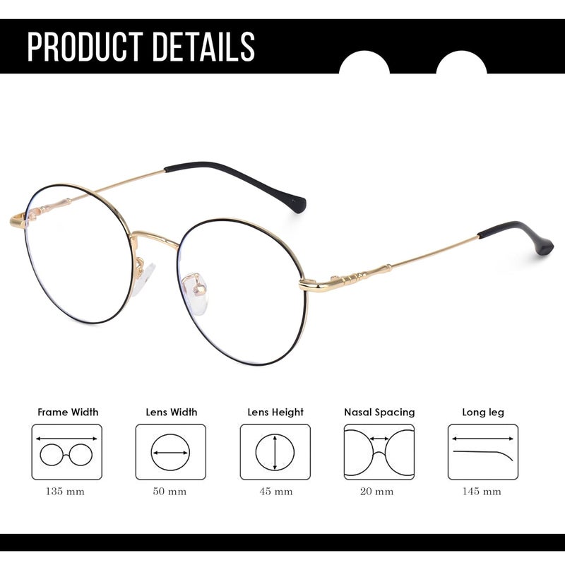 Dervin Zero Power Computer Bluelight Blocking Glasses For Men and Women | Blue Cut Computer Glasses | Full Rim Oval Shape Glasses | Anti Glare, Lightweight & Blocks Harmful Rays - Image 5