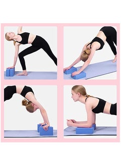 SKY-TOUCH Yoga Block Brick 2 Pack, Non-Slip Yoga Block Brick Foam Home Exercise Fitness Gym High-density EVA Foam Blocks for improved Stretching in Yoga, Pilates, and Fitness Blue  - Image 5