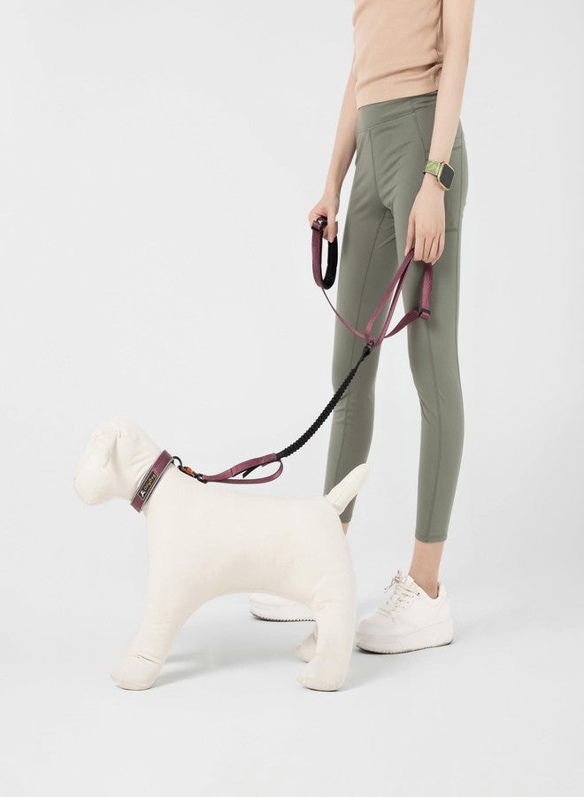 OllyDog طوق زنبركي قابل للتعديل من OllyDog Flagstaff، ماص للصدمات، طوق مطاطي للكلاب مع حلقة تسلق، يُحمل باليد أو يُلبس على الخصر، مناسب للجري وركوب الدراجات والمشي لمسافات طويلة (نقشة خشب الورد) - Image 5