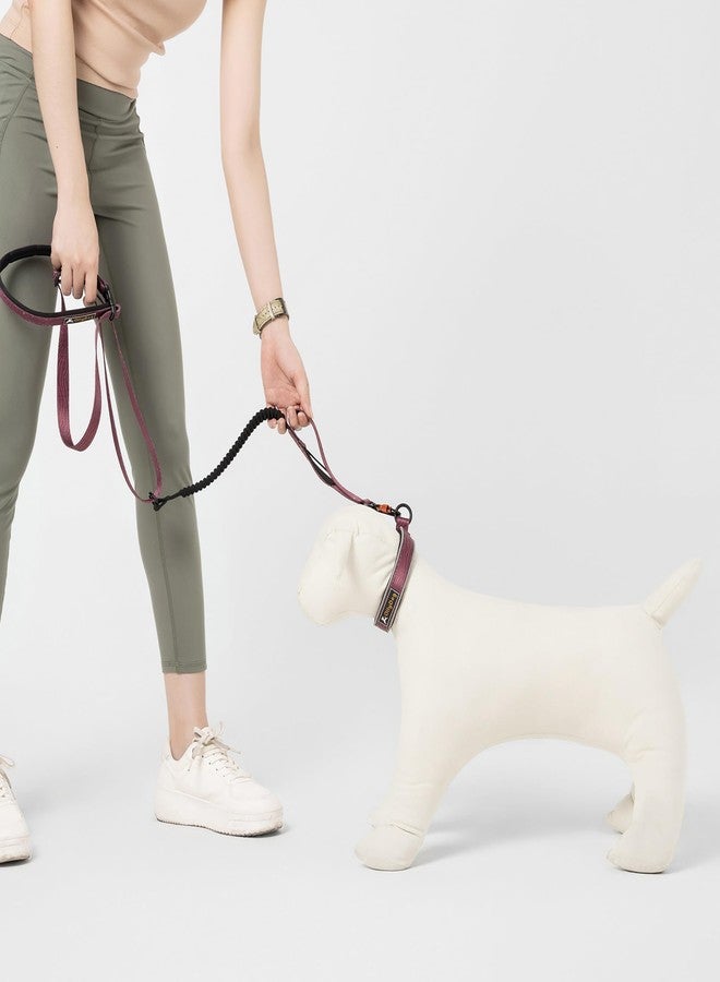 OllyDog طوق زنبركي قابل للتعديل من OllyDog Flagstaff، ماص للصدمات، طوق مطاطي للكلاب مع حلقة تسلق، يُحمل باليد أو يُلبس على الخصر، مناسب للجري وركوب الدراجات والمشي لمسافات طويلة (نقشة خشب الورد) - Image 4
