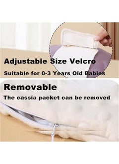 bbet Baby Colic And Gas Relief Bellyband, Heated Tummy Wrap, Baby Swaddle Belly Protector Heated For Upset Stomach And Soothes Gas（White）  - Image 3