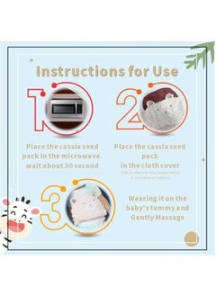bbet Baby Colic And Gas Relief Bellyband, Heated Tummy Wrap, Baby Swaddle Belly Protector Heated For Upset Stomach And Soothes Gas（White）  - Image 4