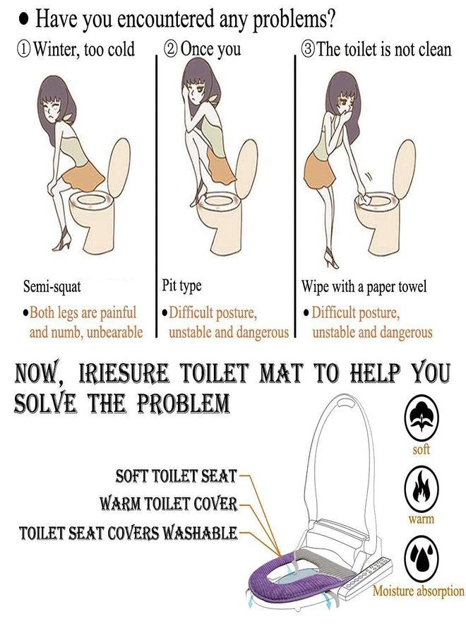 Laxit Soft & Warm Western Toilet Seat Cover - Washable Cushion Pad for Bathroom Comfort - Winter-Friendly Toilet Lid Mat (1 Piece) - Image 5