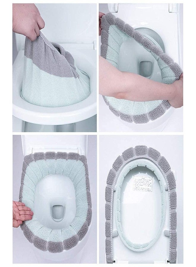 Laxit Soft & Warm Western Toilet Seat Cover - Washable Cushion Pad for Bathroom Comfort - Winter-Friendly Toilet Lid Mat (1 Piece) - Image 4