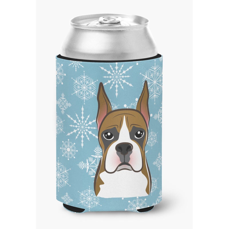 Caroline's Treasures ""Caroline's Treasures Snowflake Boxer Can/Bottle Hugger  Multicolor""