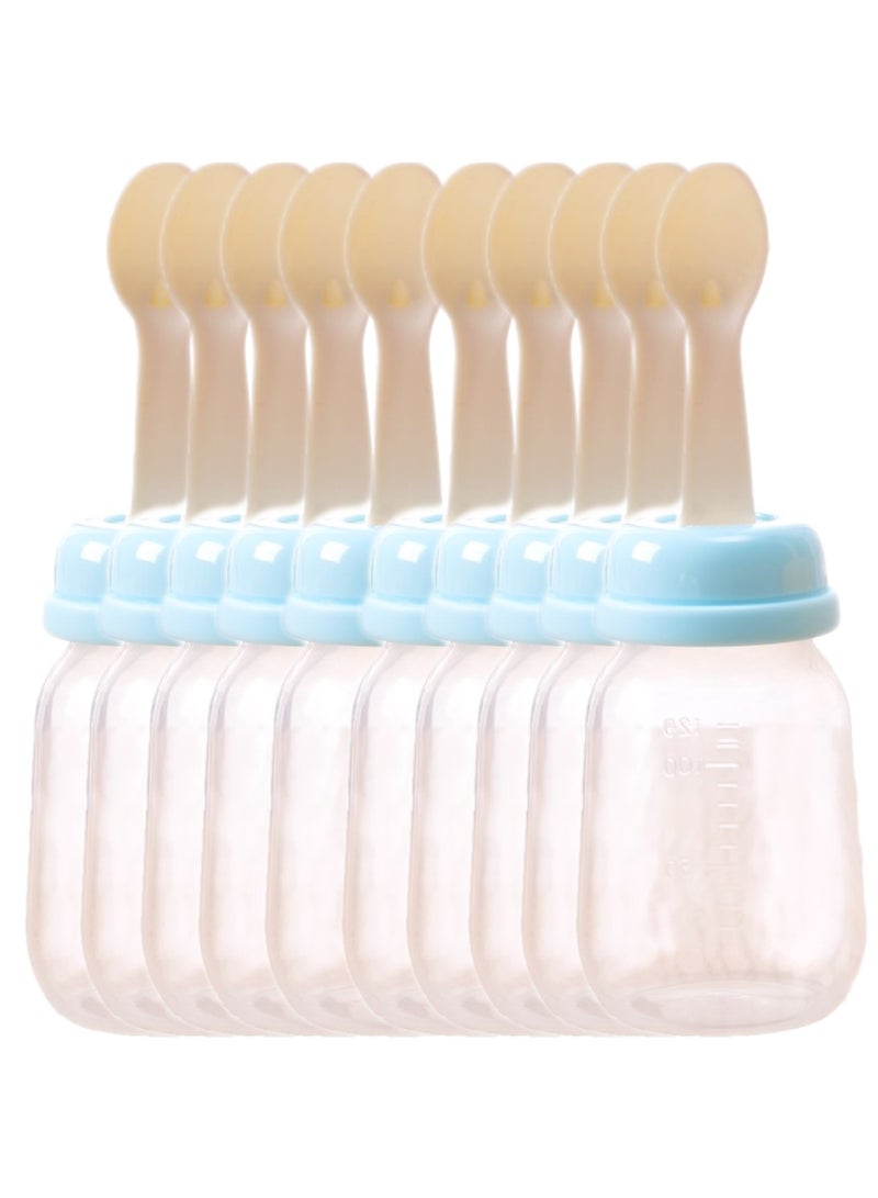 لوكو وحدة تغذية طعام مع ملعقة من لوكو، 120 مل، لون أزرق- 10 قطعة - Image 1