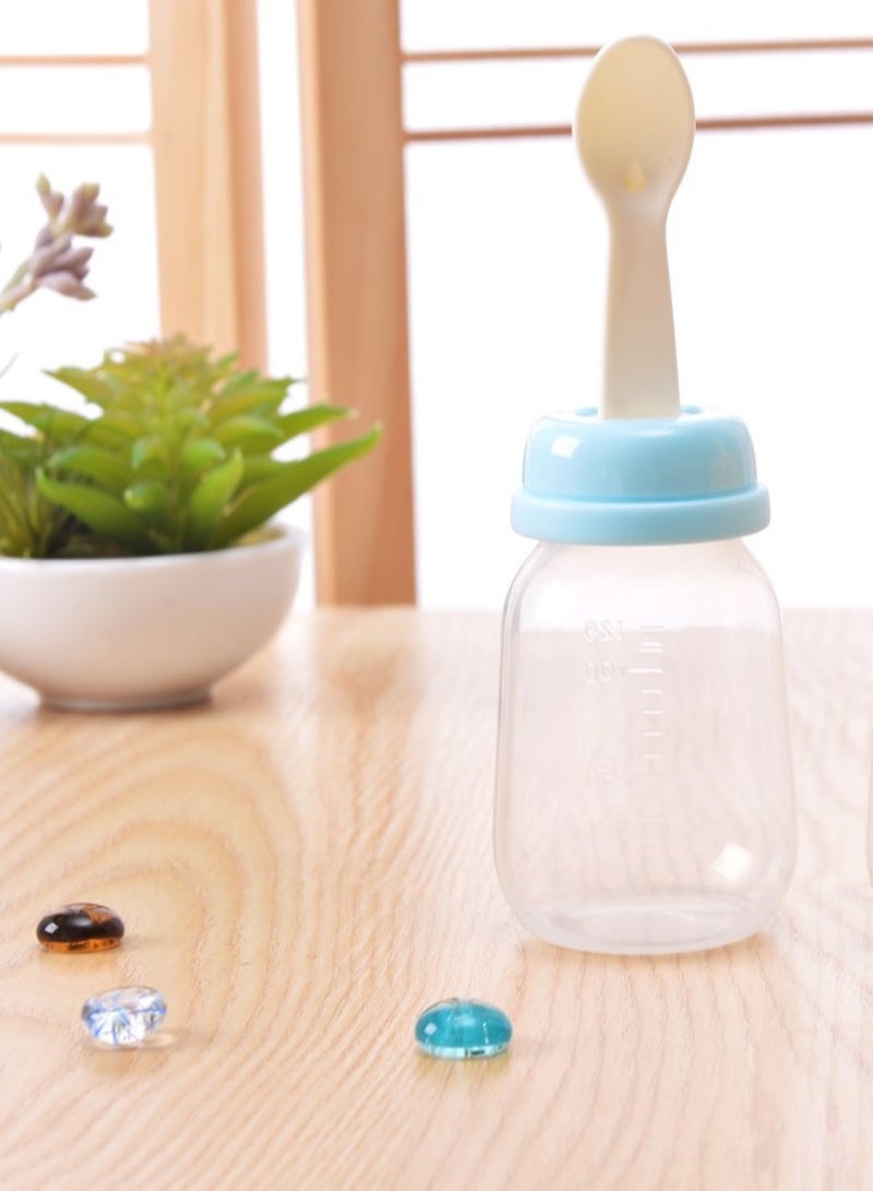 لوكو وحدة تغذية طعام مع ملعقة من لوكو، 120 مل، لون أزرق- 10 قطعة - Image 2