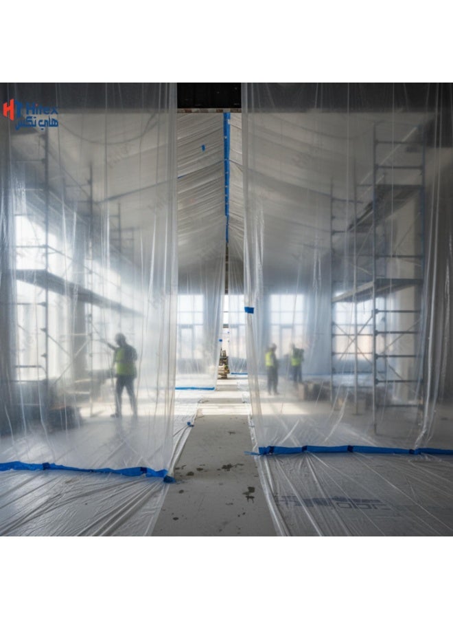 Hitex Transparent Polythene Sheet – Multipurpose Plastic Sheeting Waterproof, Dustproof & Durable Ideal for Painting, Floor Covering, Construction & Outdoor Protection - Image 2