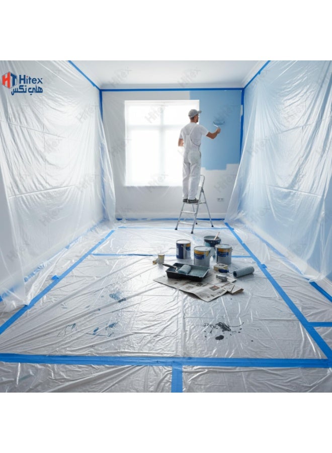 Hitex Transparent Polythene Sheet – Multipurpose Plastic Sheeting Waterproof, Dustproof & Durable Ideal for Painting, Floor Covering, Construction & Outdoor Protection - Image 4
