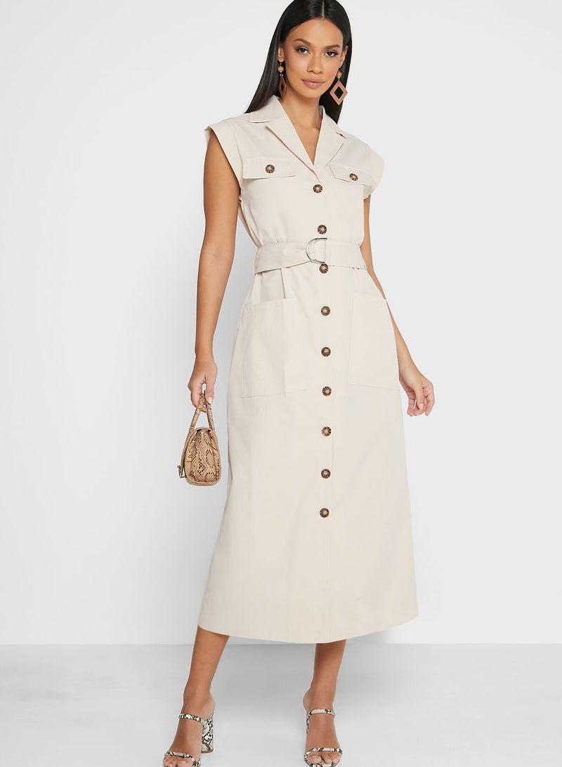 ELLA Belted Midi Dress  - Image 4
