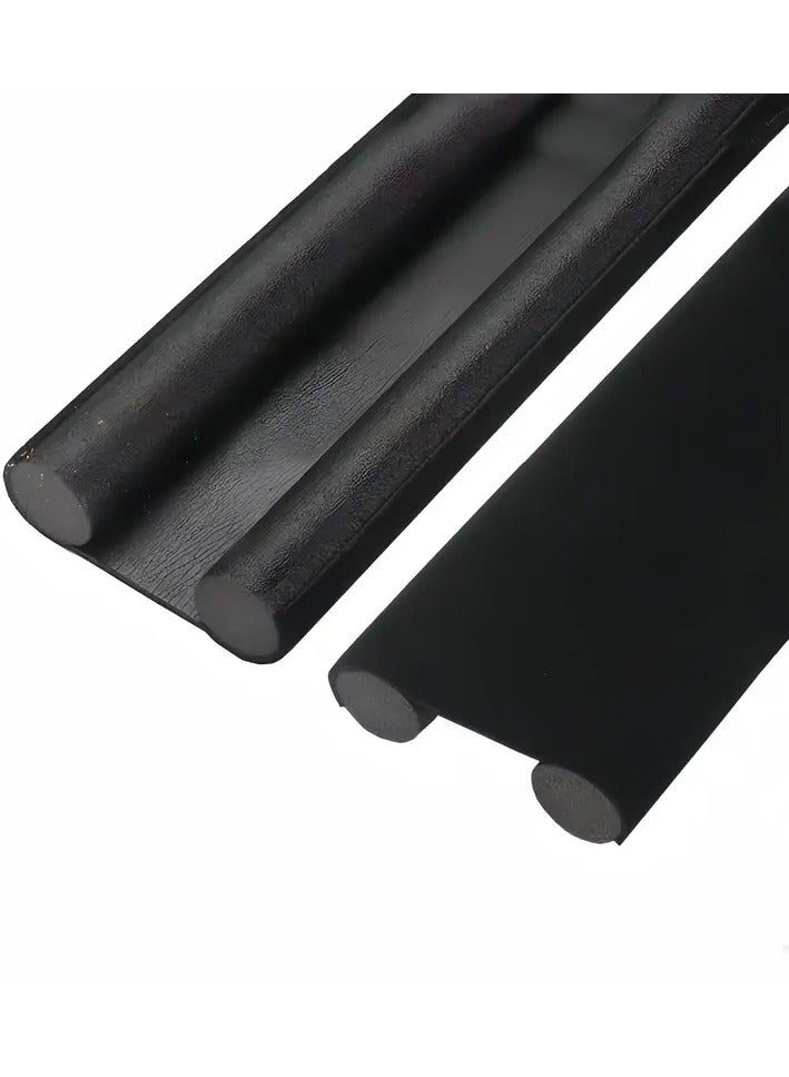 DubaiGallery 1Pc Leather Door Seal Strip - Windproof, Soundproof & Dustproof Edge For Doors And Windows, Easy Install No-Adhesive Design, Full Coverage Round Solid Construction - Image 3