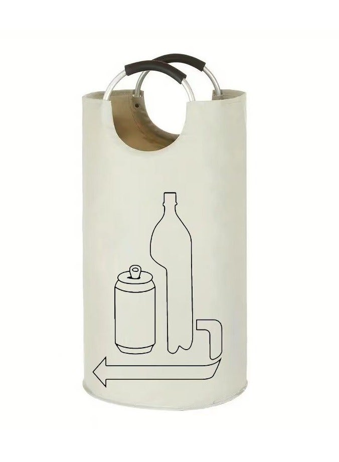Oxford Fabric Foldable Aluminum Handle Laundry Basket Bottle Storage Basket Waterproof Laundry Basket - Image 1