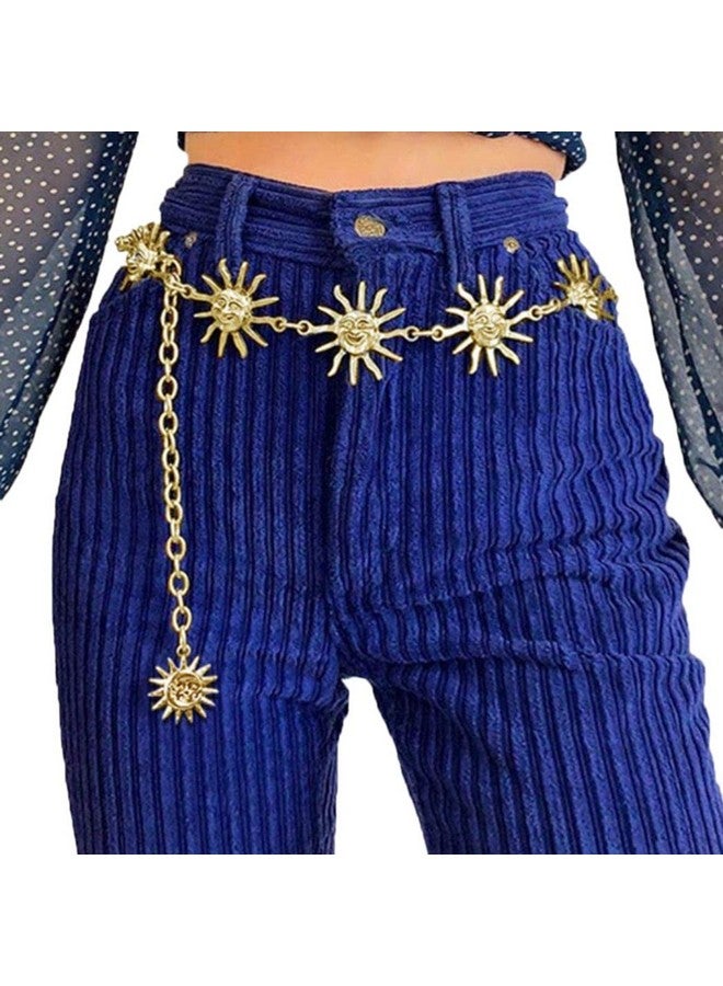 Urieo حزام سلسلة بوهيمي قابل للتعديل، سلاسل بطن ذهبية، حزام خصر معدني لفساتين البيكيني، مجوهرات جسم، إكسسوارات للنساء - Image 1