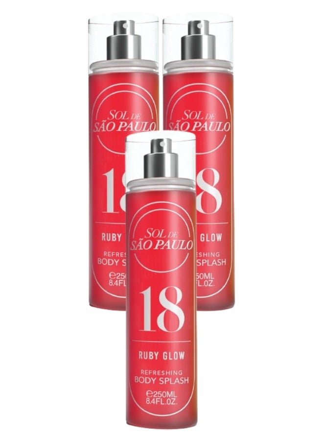 اس او ال 3 قطع معطر جسم 18 روبي جلو 250 مل - Image 1