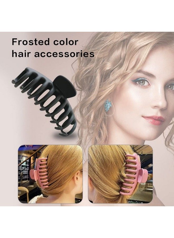 Pactiv Hair Claw Clips For Women Strong Hold Matte Clips For Thick Hair Fashion Hair Styling Accessories For Girls Large Hair Clips For Women Thick Hair Round Clip (Pack Of 3) - Image 3