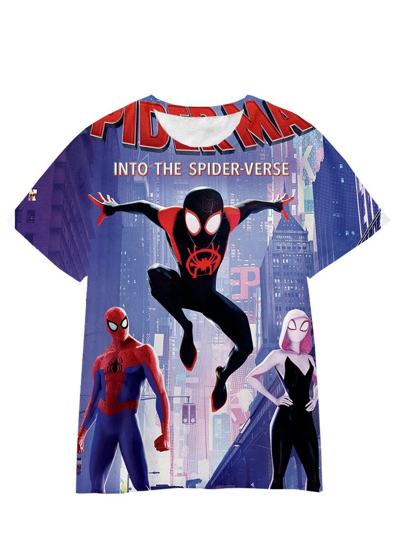 Spider-Man Across the Universe Handsome Loose Pullover T-shirt 3D digital printing personalized breathable T-shirt  - Image 1