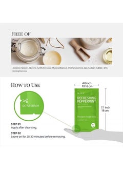 Glam Up Sheet Mask Refreshing Peppermint (10 sheets) - Calming, Pore Tightening  - Image 5