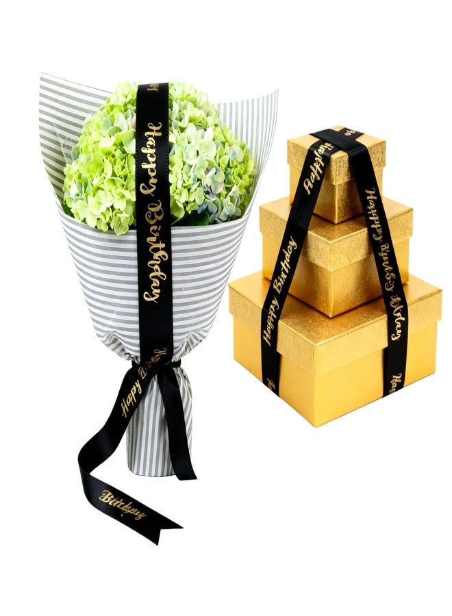 Meseey Satin Ribbons for Bouquet & DIY Gift Wrapping, Craft Bow Making - Perfect for Wedding Decor & Party Supplies; Black - Image 5