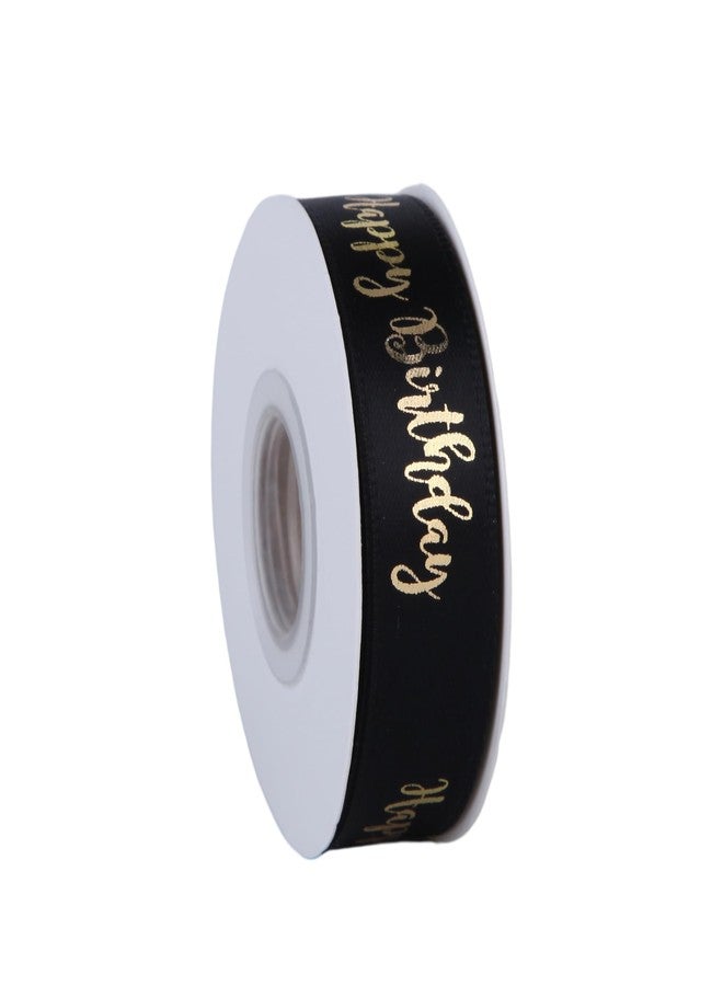 Meseey Satin Ribbons for Bouquet & DIY Gift Wrapping, Craft Bow Making - Perfect for Wedding Decor & Party Supplies; Black - Image 1